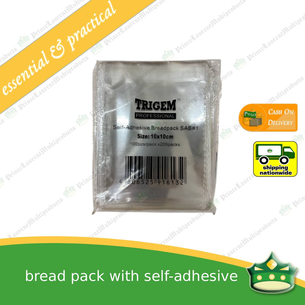 [100 pcs] bread pack with self-adhesive for individual packing of graham bars, cookies, bread & others
