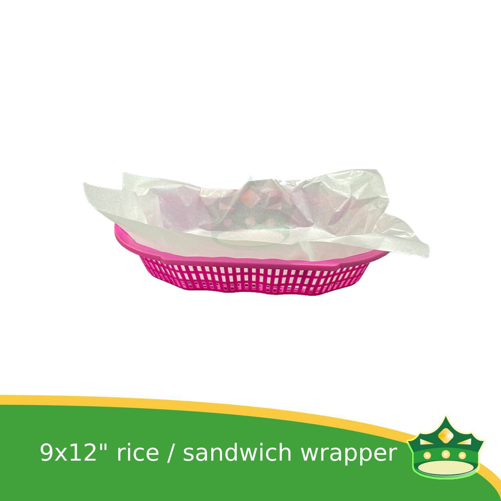 [100 pcs] paper wrapper sheet with lamination for rice, burgers, sandwiches or liner for food trays