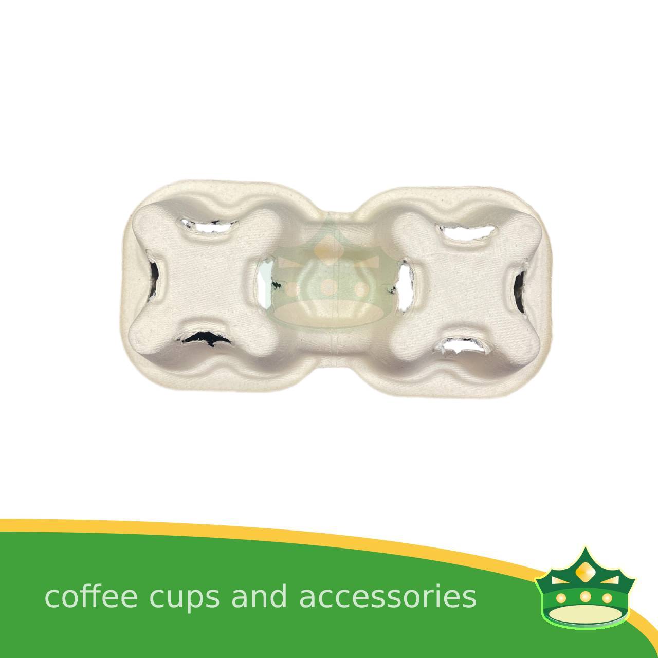 [50 pcs] bagasse coffee take-out tray, coffee cup holder by 2 cups or 4 cups hole trays to hold cups steadily
