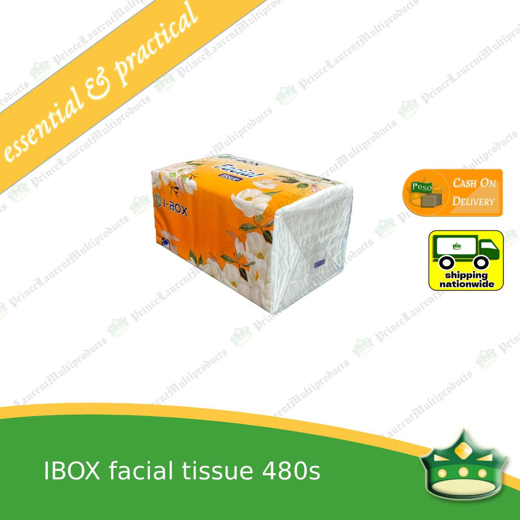 [480 sheets] facial tissue white 480's IBOX for personal, office or household uses