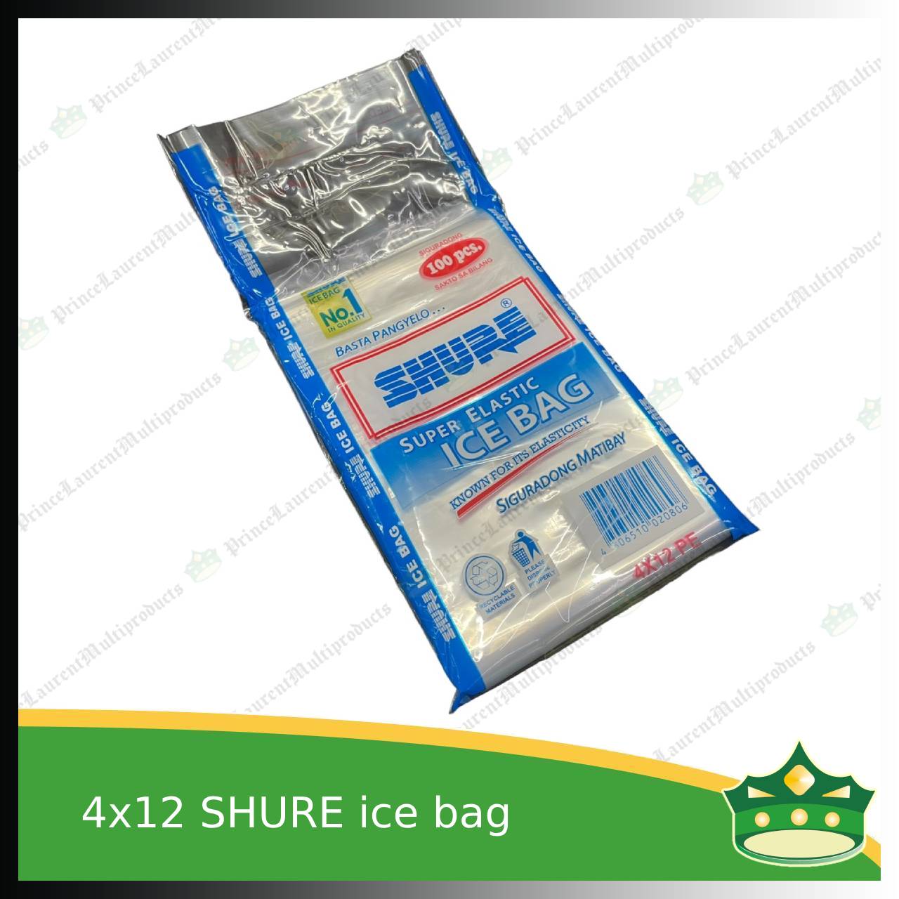 [500 pcs] SHURE plastic ice bag, ice tubig, ice water 4x12 inches