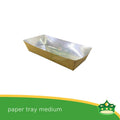 [25 pcs] paper trays small medium large extra large laminated white or silver to serve as food holder for nachos, fries, dimsum, meriendas, breads, takoyaki, fishball, squidball