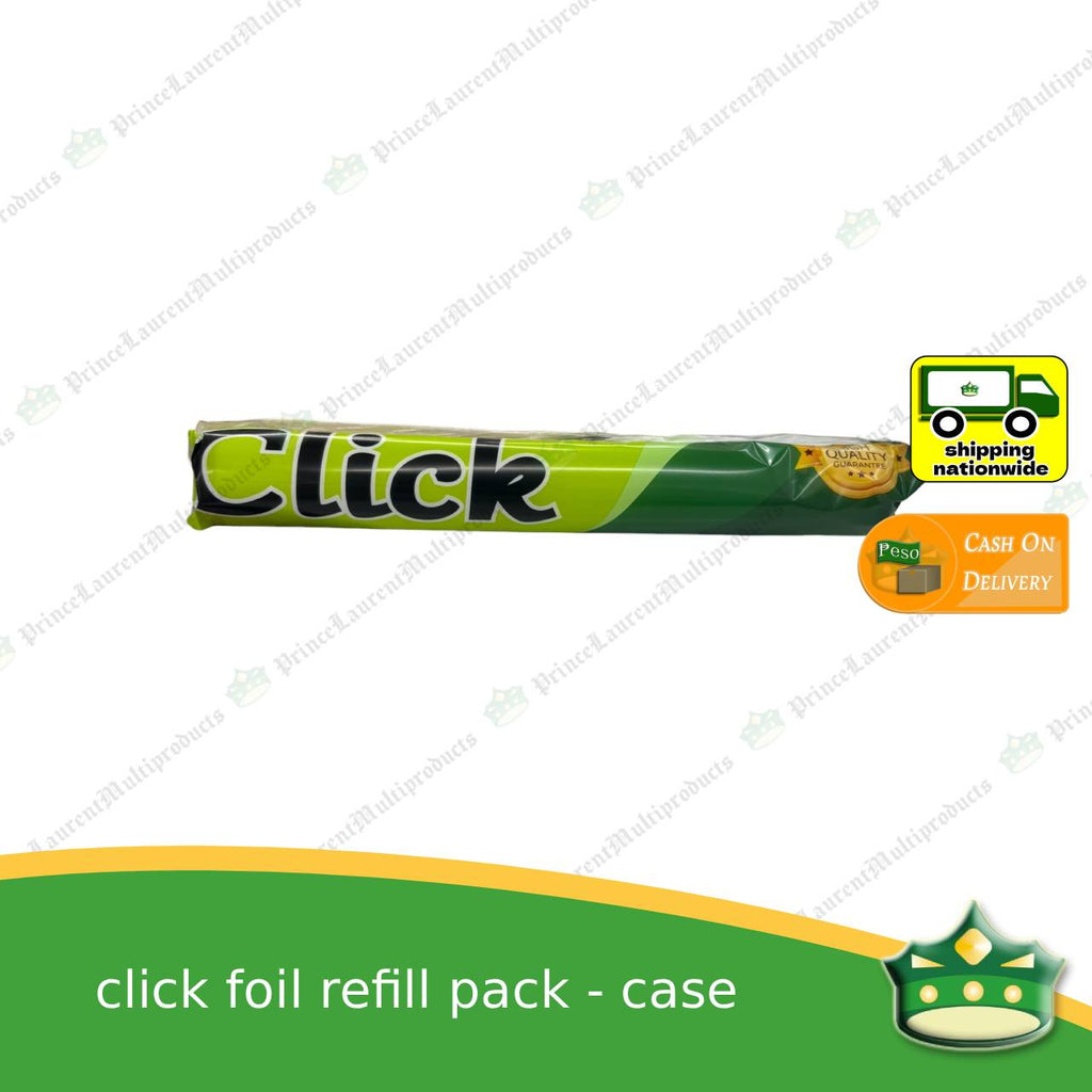 [1 case] CLICK aluminum foil refill packs (48 rolls) for wrapping food, embotido, bangus, inihaw
