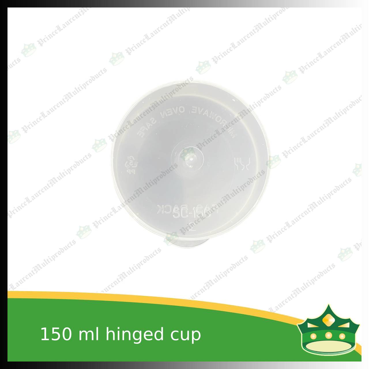 [60 pcs] 150 ml hinged sauce cup clear microwavable plastic with attached lid for take out of sauce gravy specimen / sample cup