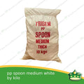 [1 sack=10kg] spoon/fork medium thick by sack low cost disposable plastic cutleries