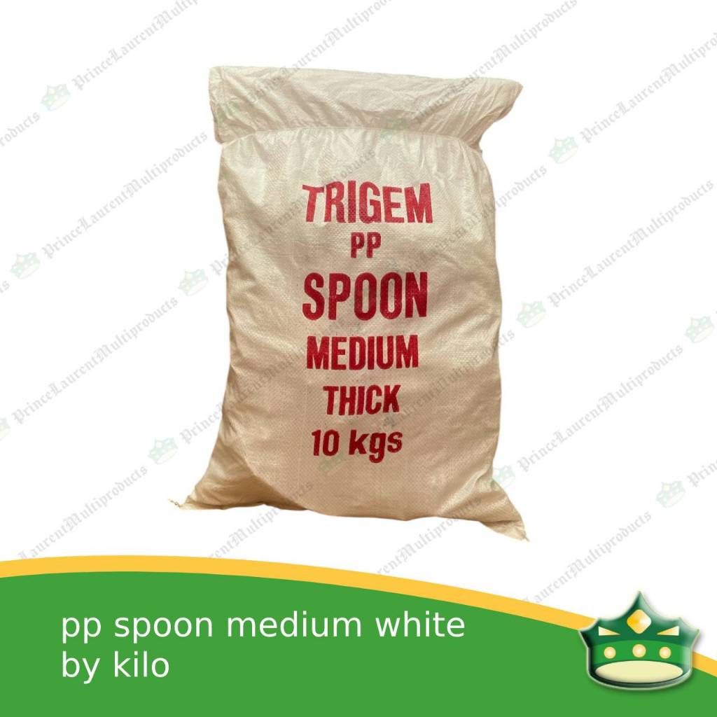 [1 sack=10kg] spoon/fork medium thick by sack low cost disposable plastic cutleries