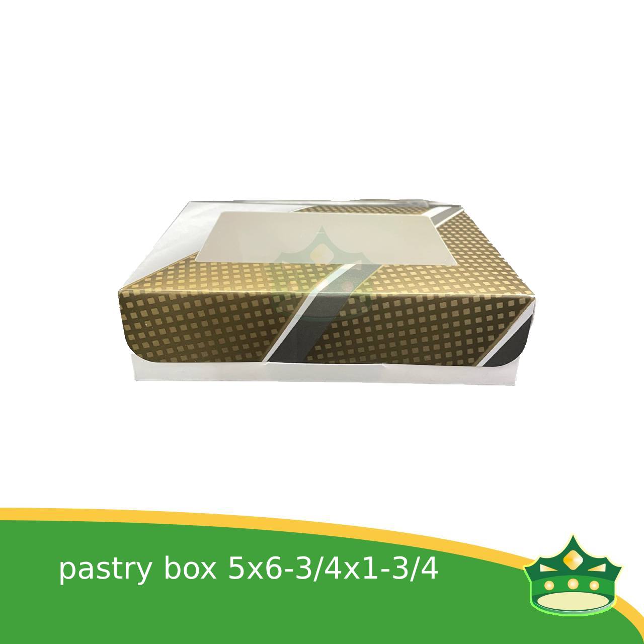 [20 pcs] 5x6-3/4 printed pastry box with window as one piece, for pastries, gifts, cookies, goodies, and other food items