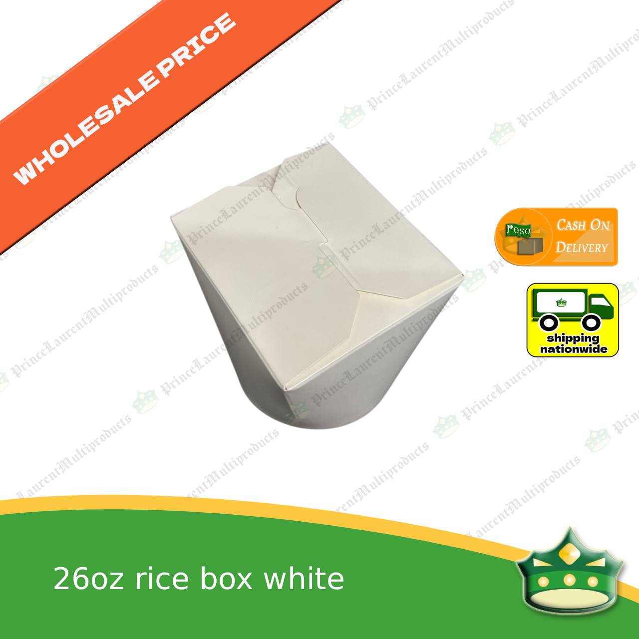 [1 case] noodle box 26 oz / noodle cup paper /rice in a box 770cc white with PE lam for takeout