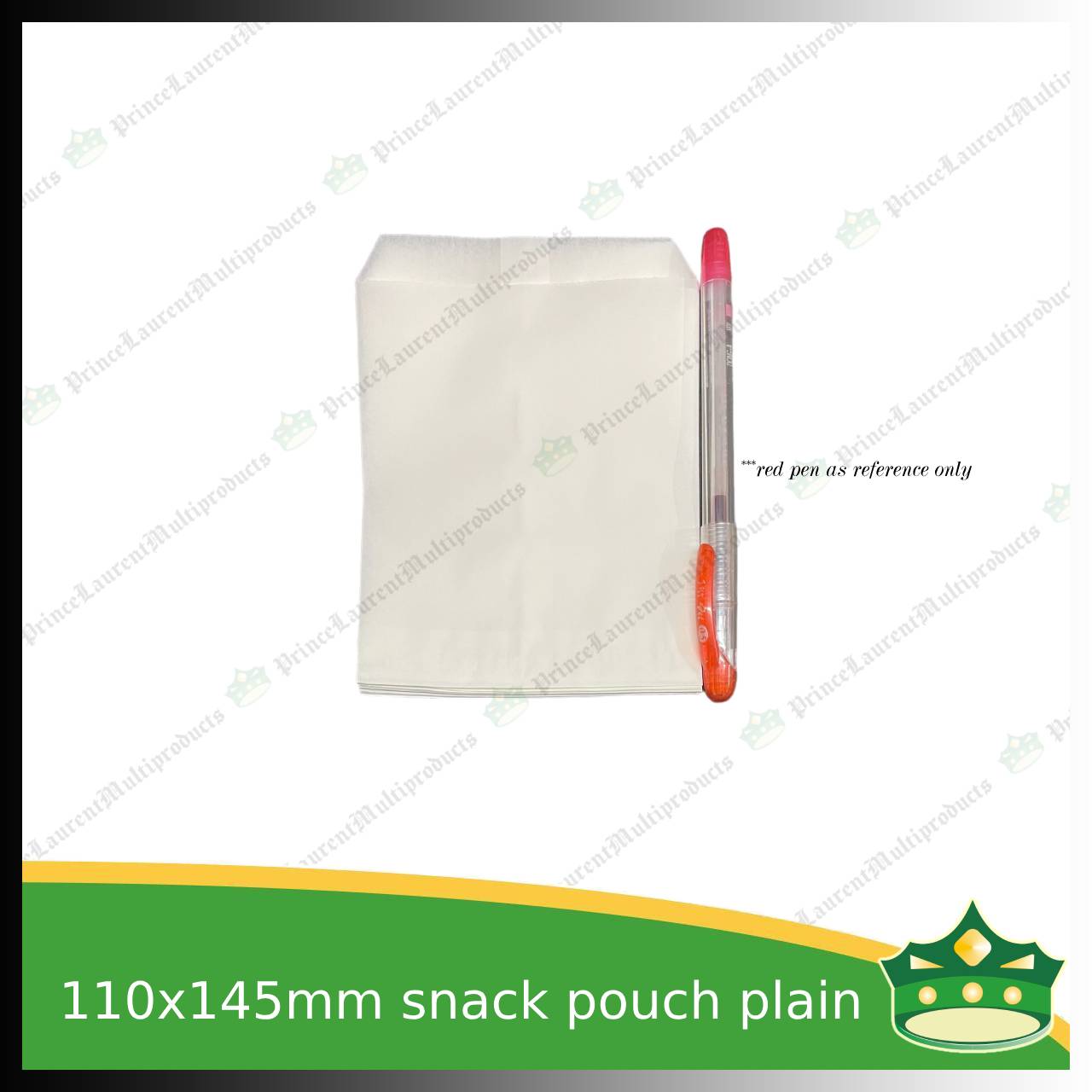 [100 pcs] Greaseproof paper bag with print for cookies, French fries, hotdog, chicken chops, fried squid, hash browns