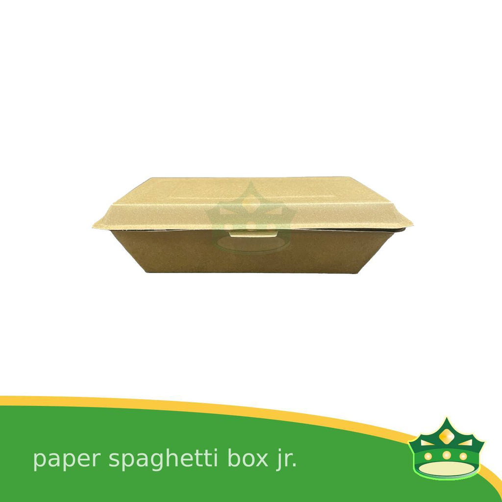 [1000 pcs] paper spaghetti jr. box kraft brown for take-outs and delivery of meals, ulam, rice toppings, appetizers, kanin at ulam balot sa karton, laminated inside no leak sauce
