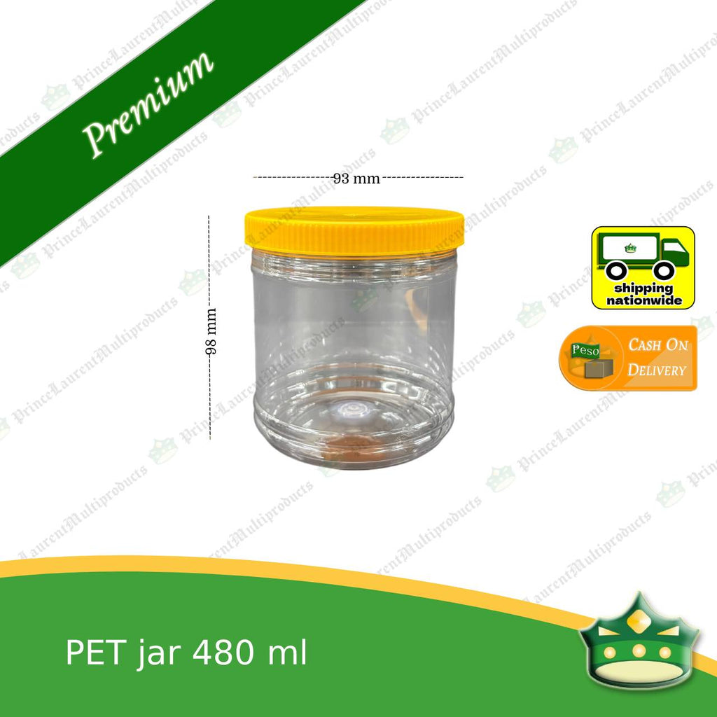 [1 pack] PET jar with screw cover (480ml / 730ml) as gift containers of delicacies, baked products