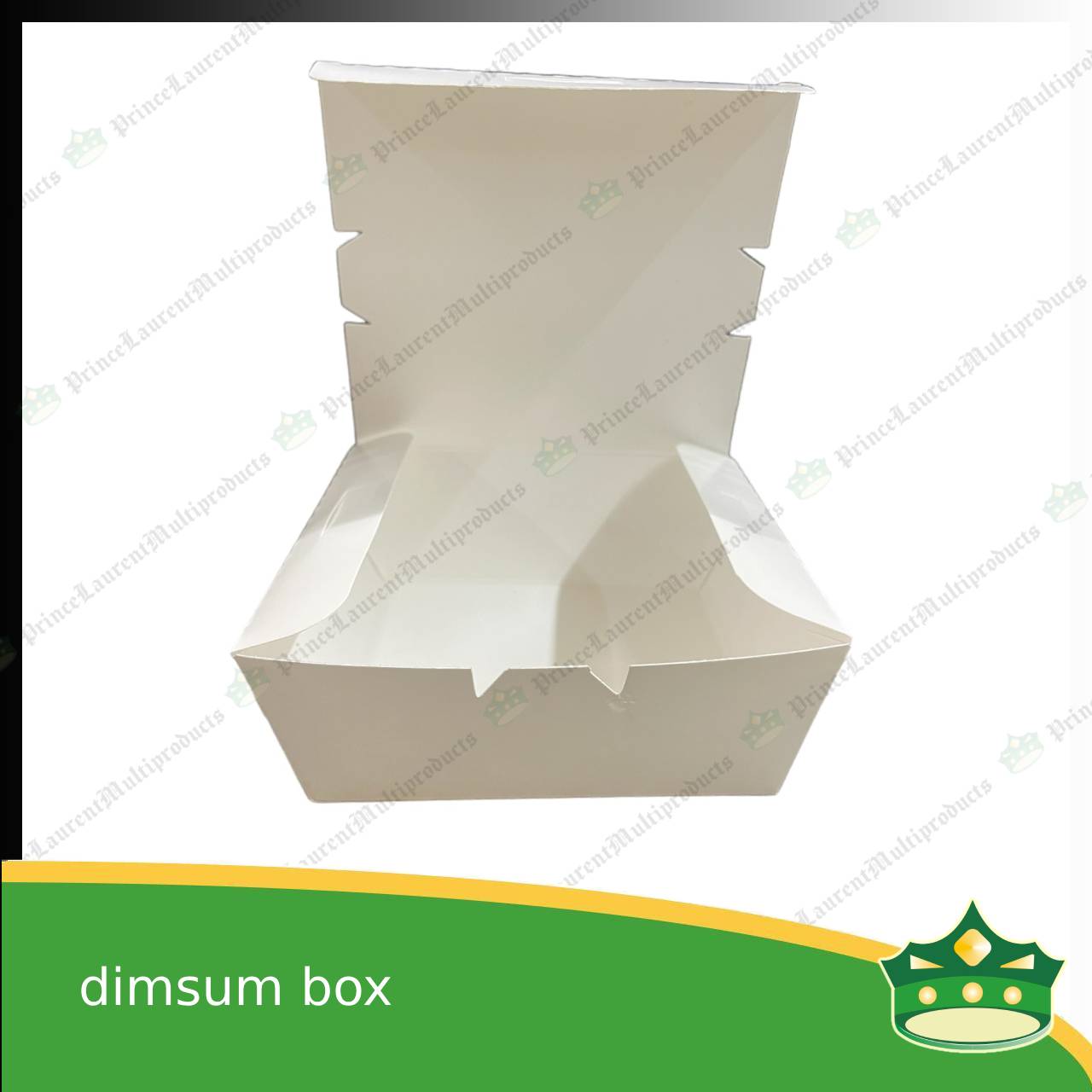 [25 pcs] paper dimsum box laminated white for take-out take home away meal pack for dimsum / noodles