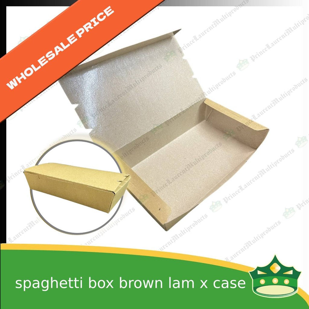 [1000 pcs] paper spaghetti box kraft brown for take-outs and delivery of meals, ulam, rice toppings