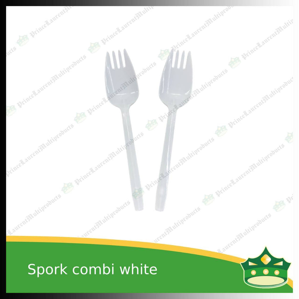 [25 pcs] plastic spork white BNW disposable cutleries