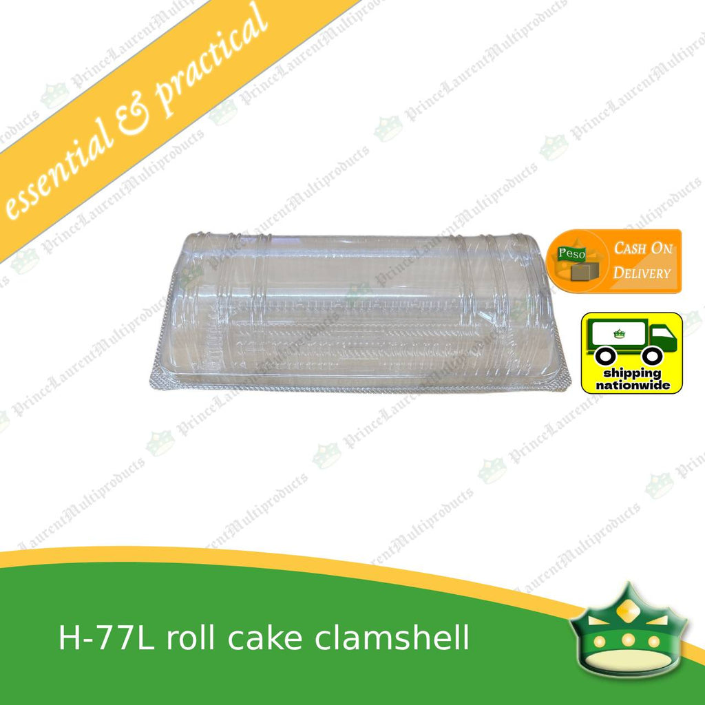 [50 pcs] roll cakes clamshell container 8.25 inches for chiffon roll cake or Brazo de Mercedez