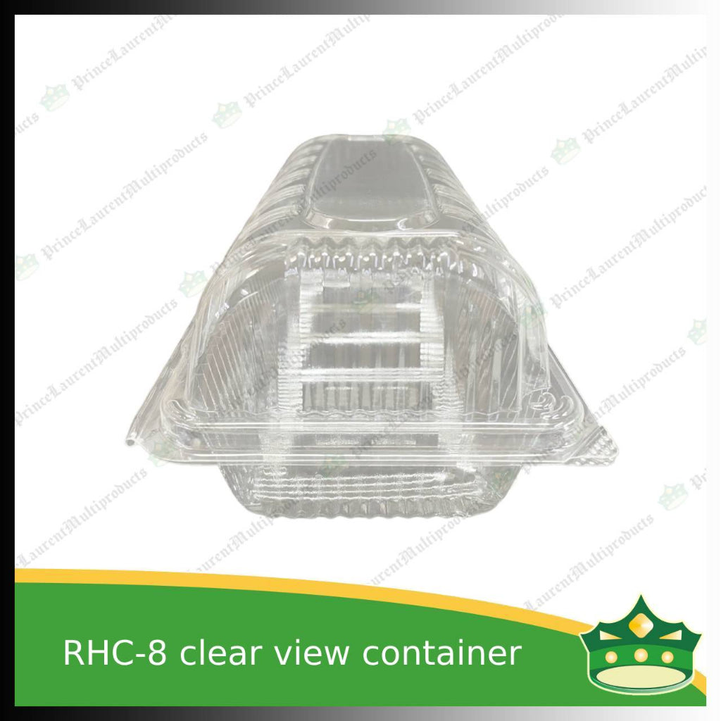 [50 pcs] ops clear clamshell container RHC-8 container chiffon roll cakes