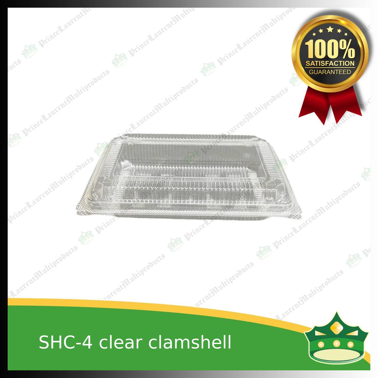 [500 pcs] clear clamshell SHC-4 OPS clearview food containers for any food products, leche flans, tarts, macaroons, salad, fruits, baked goods