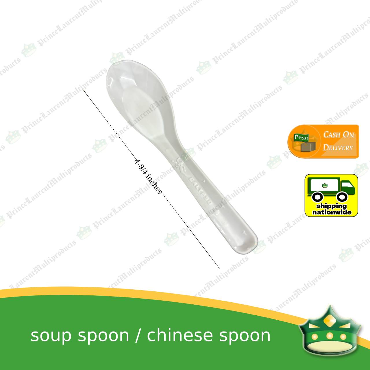 [25 pcs] plastic soup spoon white or disposable Chinese spoon for soups, desserts
