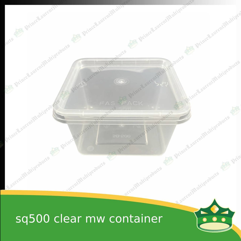 [10 pcs] sq500 square microwavable container for pastries or snacks