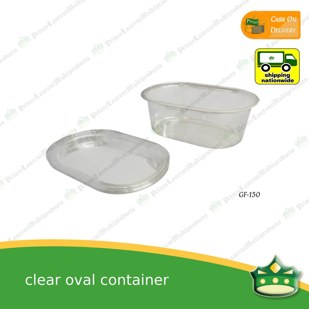 [50 pcs] clear oval container or clear tub for mango grahams, cake, puddings, mousse, desserts