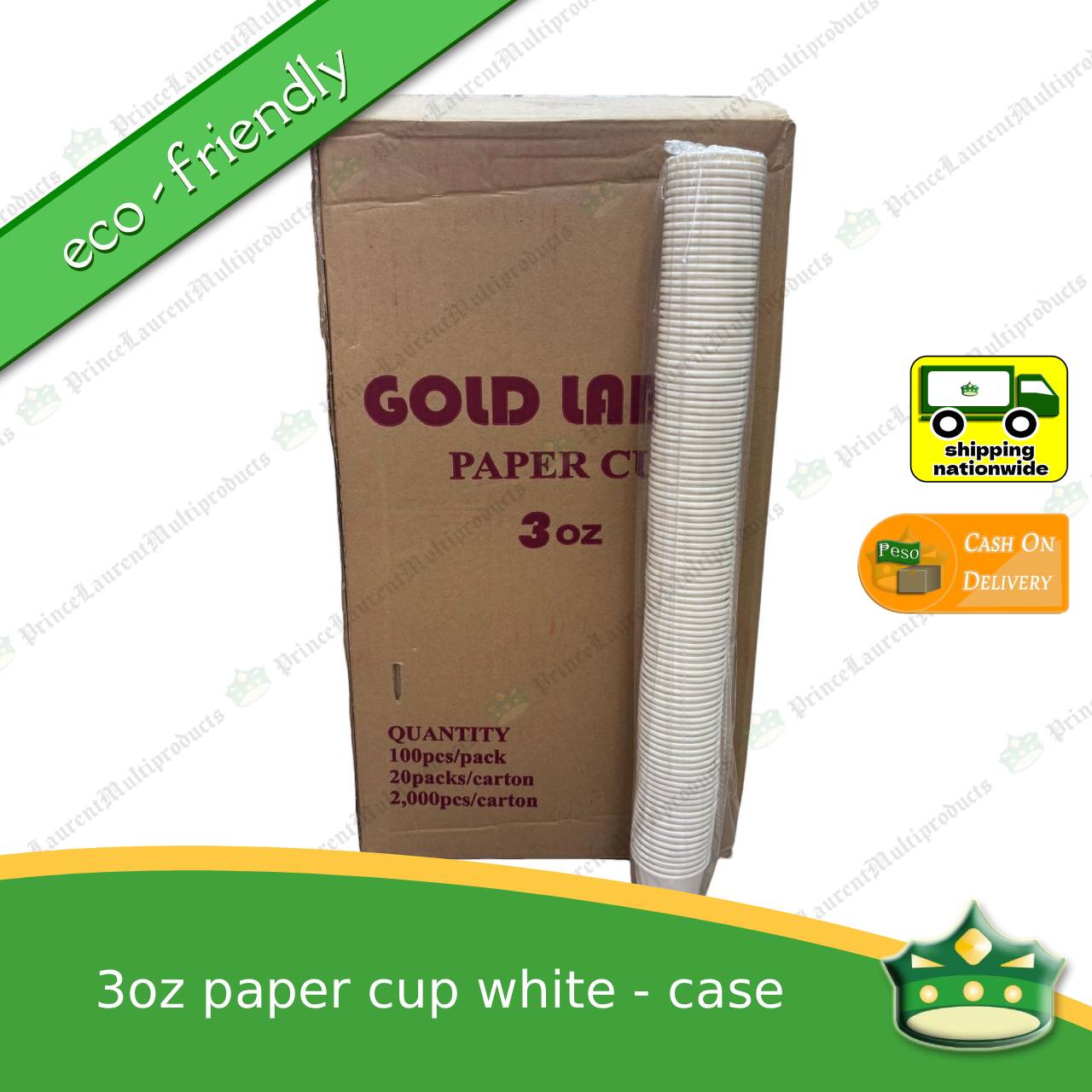 [1 case] paper cup 3 oz plain white as sampler cup, taste test cup (2,000 pcs)