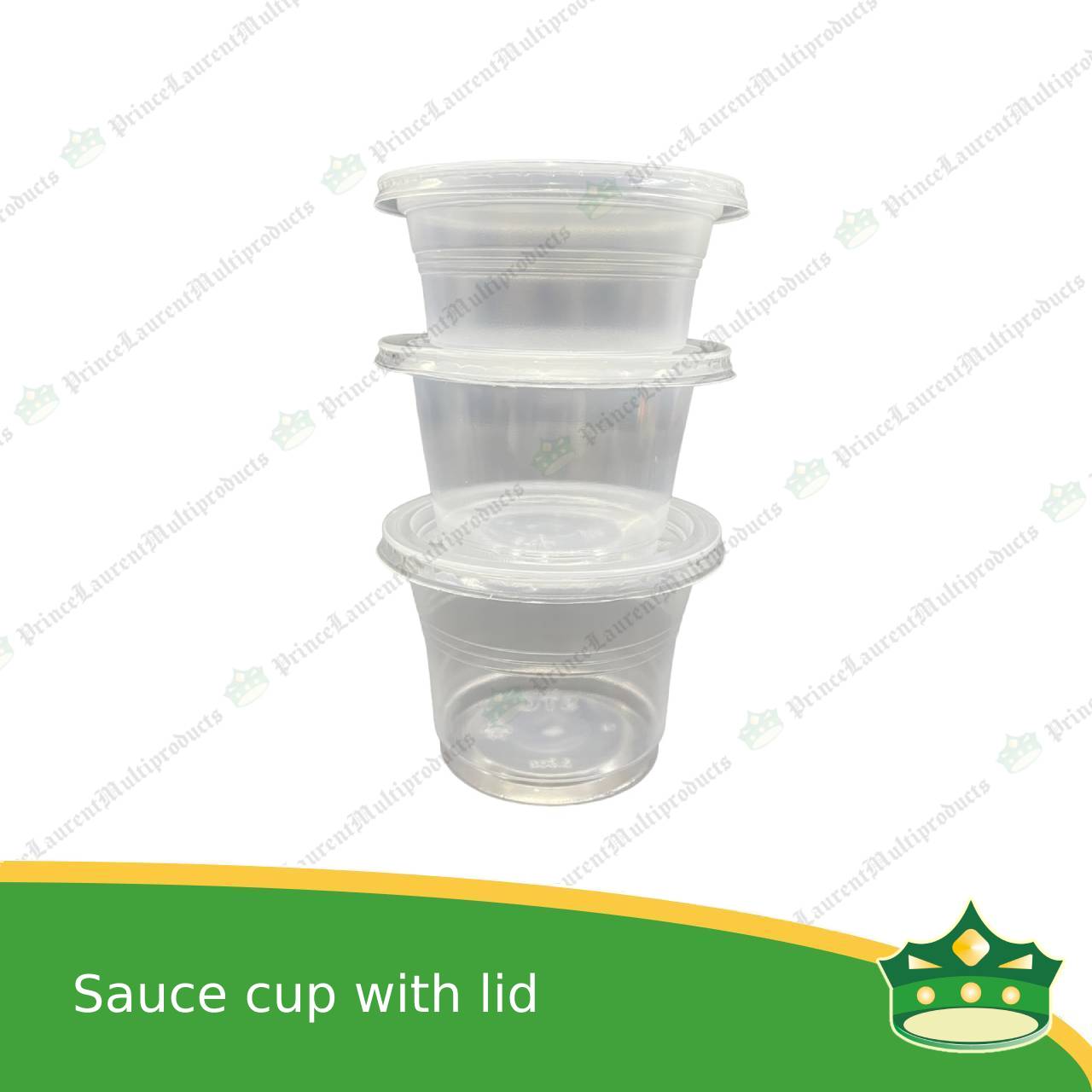 [100 pcs] plastic sauce cup with lid for take away condiments like sauces, gravy, spices, side dishes