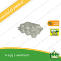 [50 pcs] egg container clear OPS clamshell for 6 pieces or 12 pieces eggs