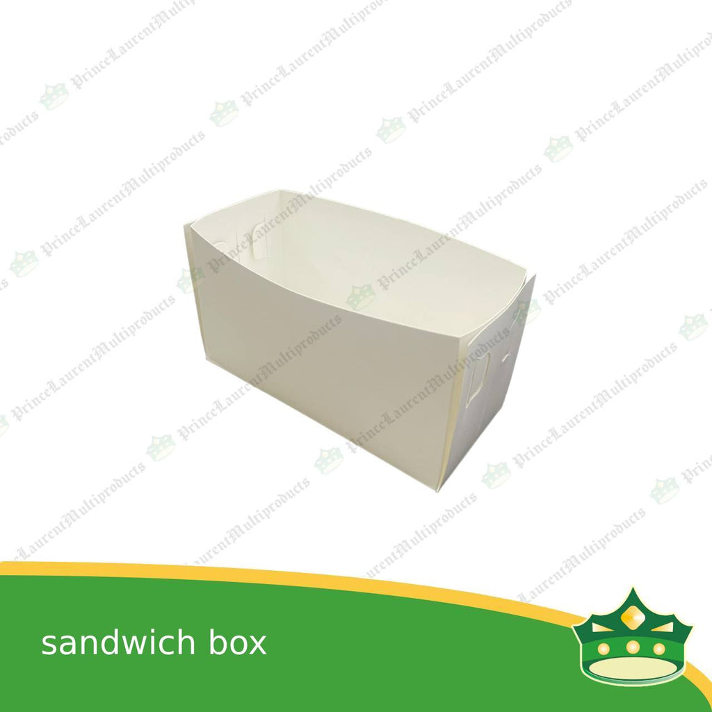 [50 pcs] sandwich box egg drop sandwich tray white knockdown