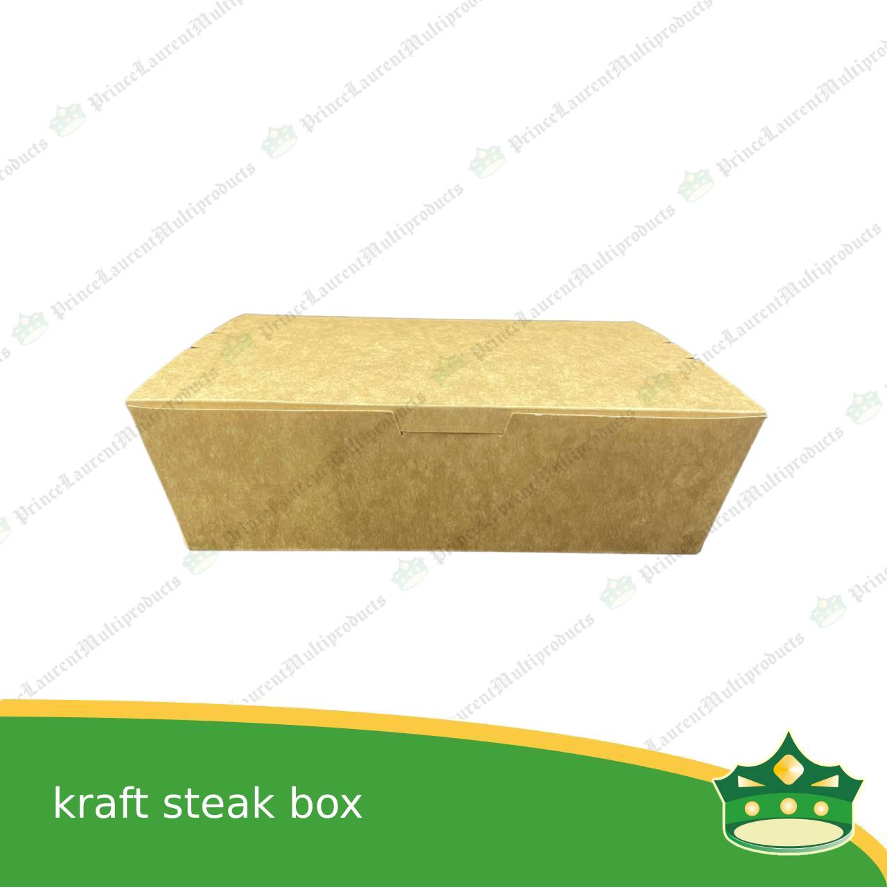 [100 pcs] BIG steak box kraft laminated leak proof for big meals or party boxes, take-out, packed meal, ulam viands, rice toppings, noodles, pansit, merienda