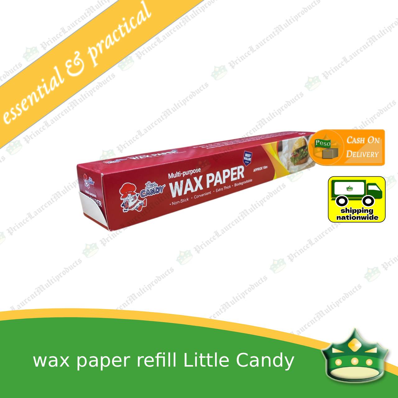 [1 roll] wax paper 30cm wide with cutter non-stick biodegradable for baking and wrapping