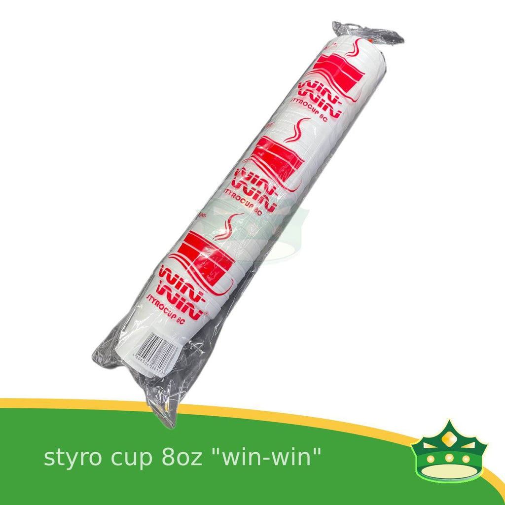[25 pcs] 8oz styro cup win-win brand for hot coffee, hot tea or hot chocolate and other hot beverages