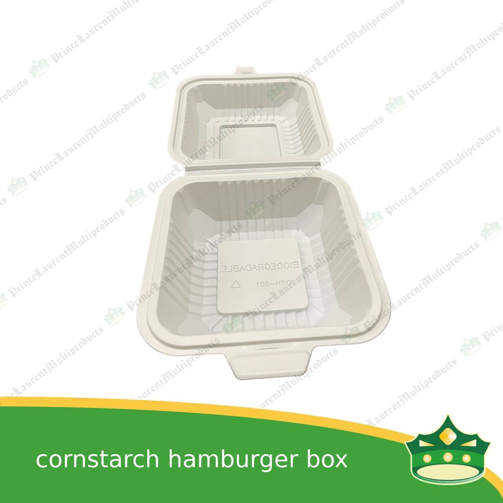 [50 pcs] hamburger box compostable cornstarch food box biodegradable meal box