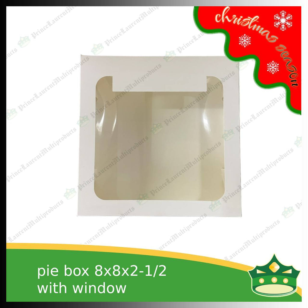 [25 pcs] pie box 8x8 inches with pvc window for pies cakes & pastries