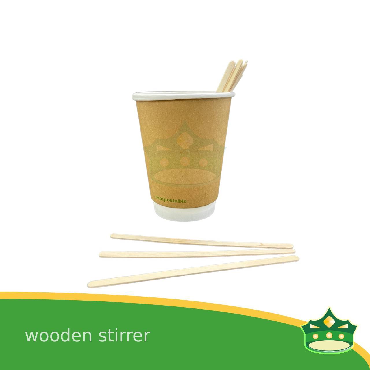 [1000 pcs] wooden stirrer 5.5" for coffee take-outs, food service providers, catering supplies, hospitality industry