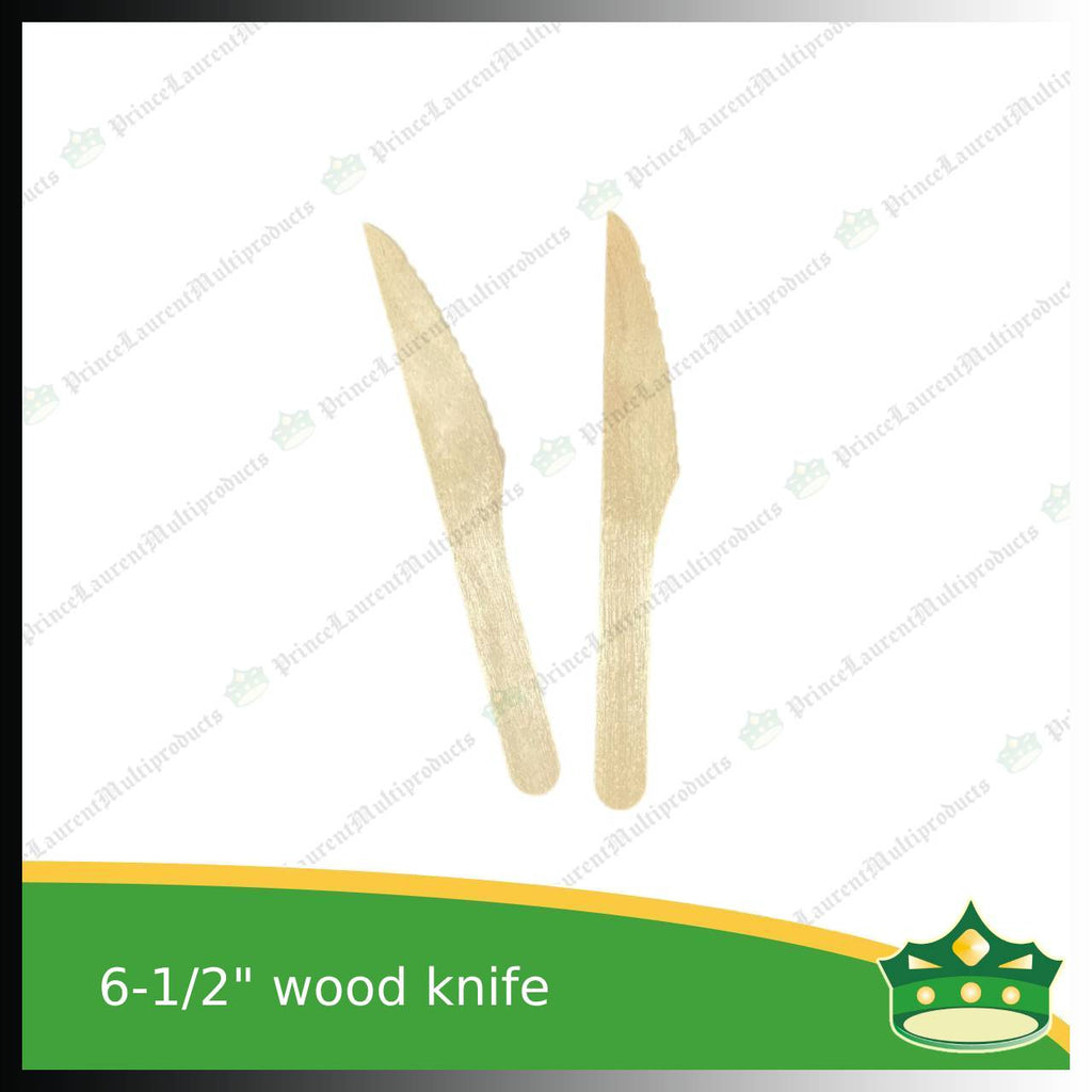 [25 pcs] wooden knife disposable biodegradable cutleries for takeouts as utensils