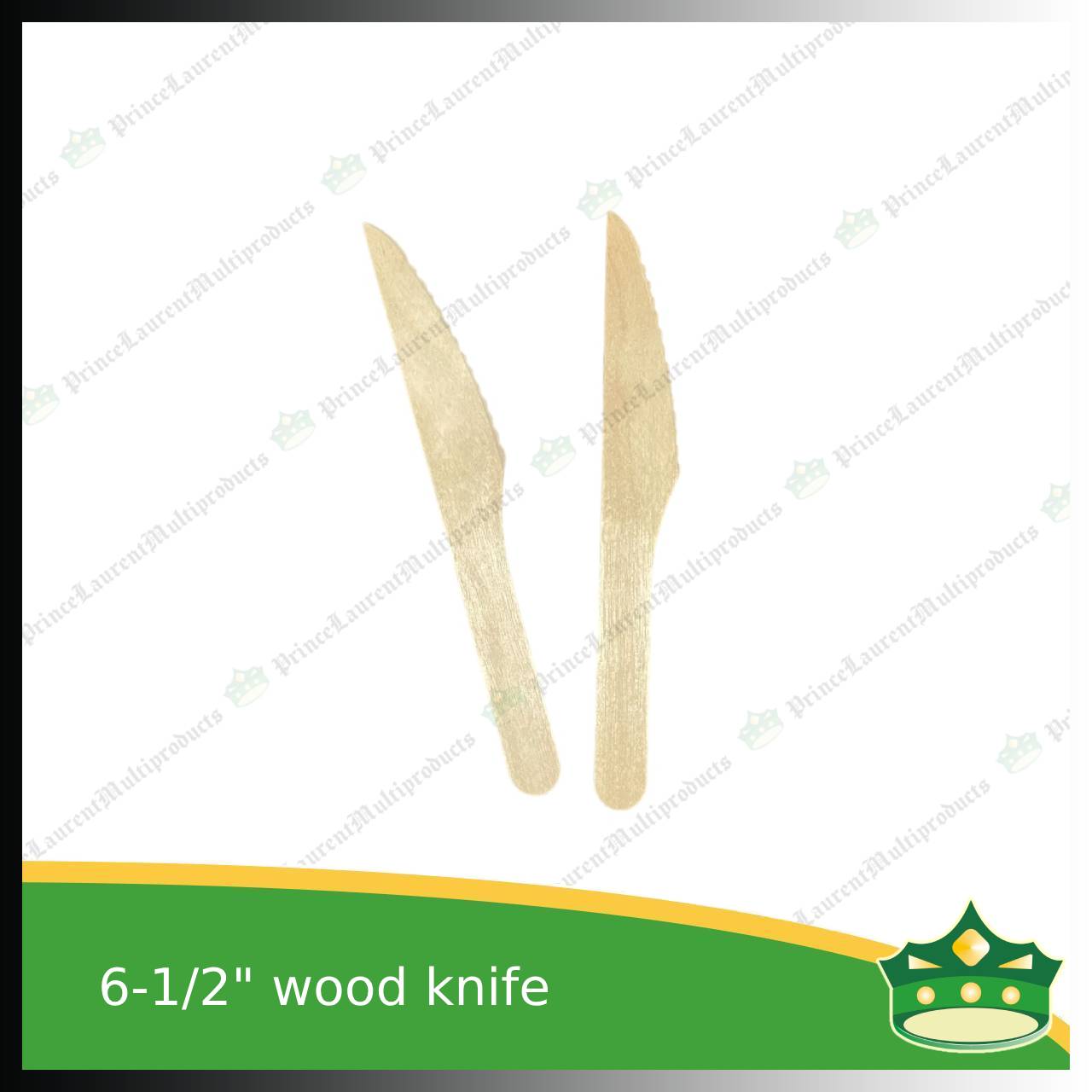 [25 pcs] wooden knife disposable biodegradable cutleries for takeouts as utensils