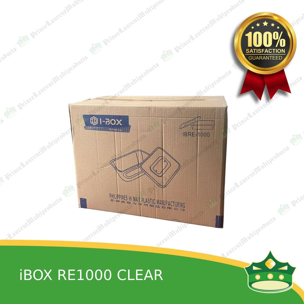 [300 pcs] IBOX brand re1000 CLEAR microwavable plastic rectangular containers take out for meals and other food products