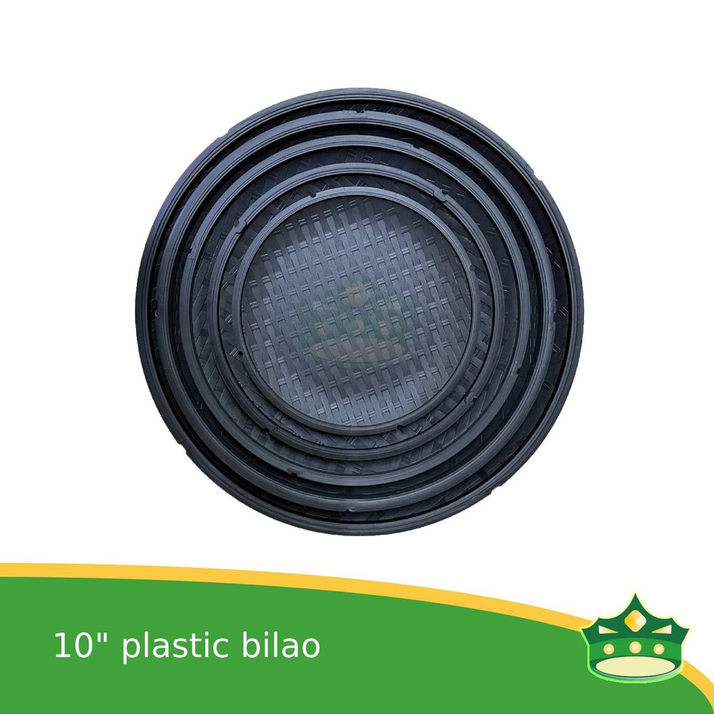 [5 pcs] plastic bilao trays black big size
