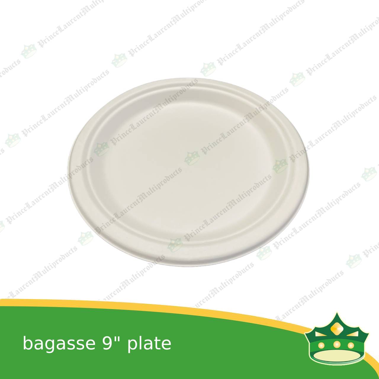 [50 pcs] bagasse 9 inch serving plate party compostable biodegradable plato for meals, rice toppings, catering food, parties, celebration, birthdays