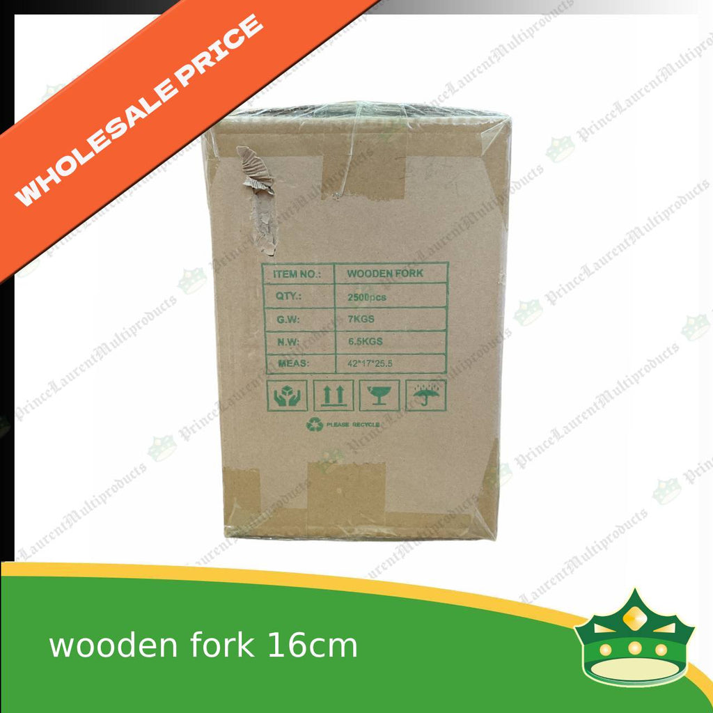 [1 case] wooden fork 160mm disposable biodegradable server cutleries for takeouts as utensils