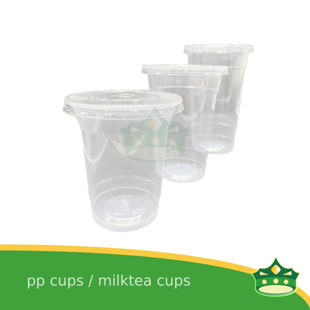 [100 pcs] pp cups milktea cups iced coffee cups cold drink plastic cups fruit shake cups with or without dome lid or flat lid