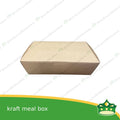 [25 pcs] meal box kraft silver coated leak proof for take-out, packed meal, ulam viands, rice toppings, noodles, pansit, merienda