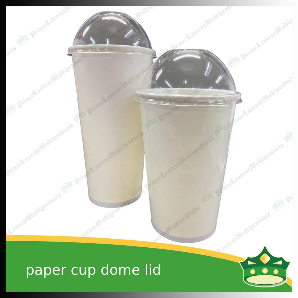 [100 pcs] dome LID 90mm diameter for paper cups 16oz or 22oz for smoothie shakes frappe cold beverages
