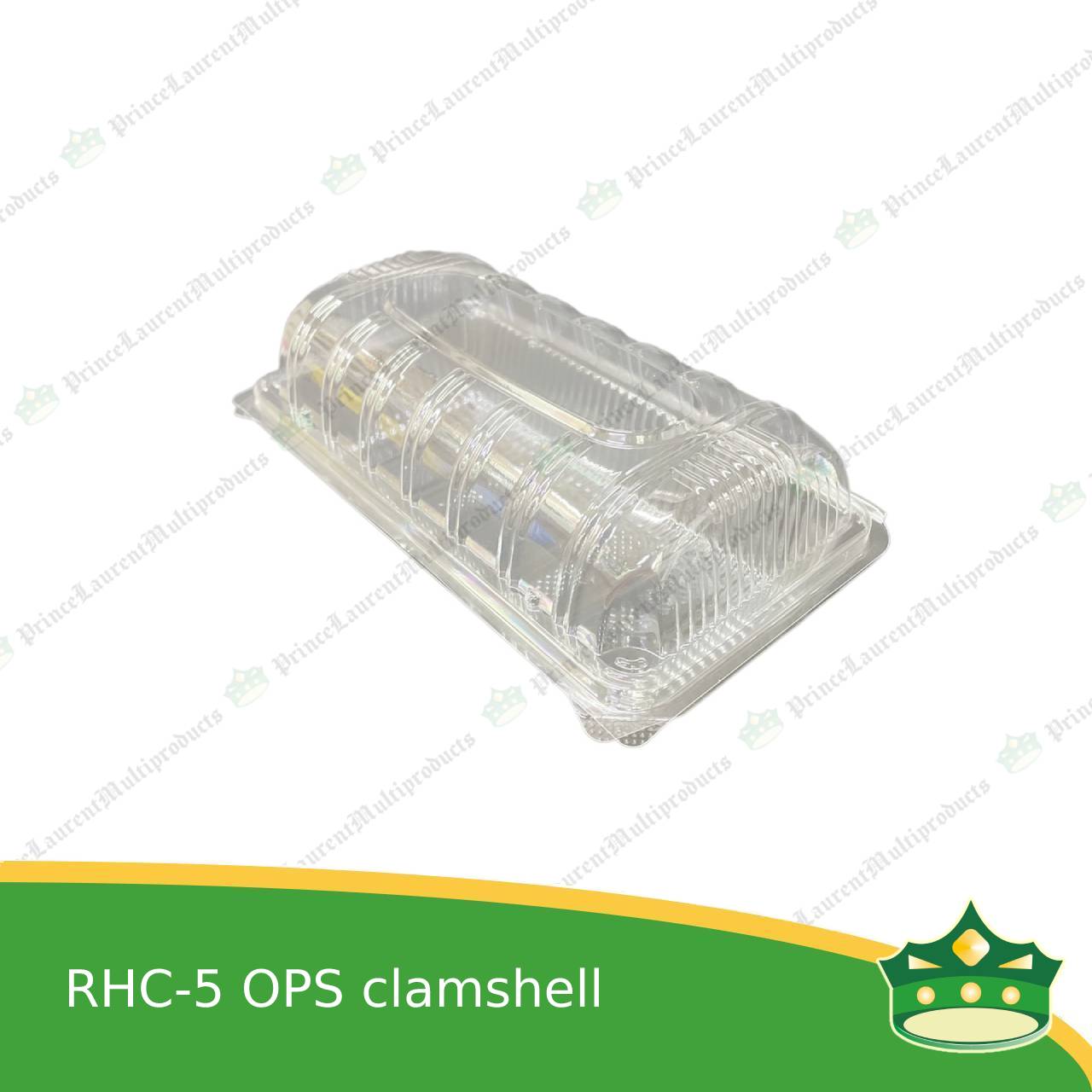[600 pcs] half roll ops clear clamshell container RHC-5 chiffon roll cake container clear chiffon container box