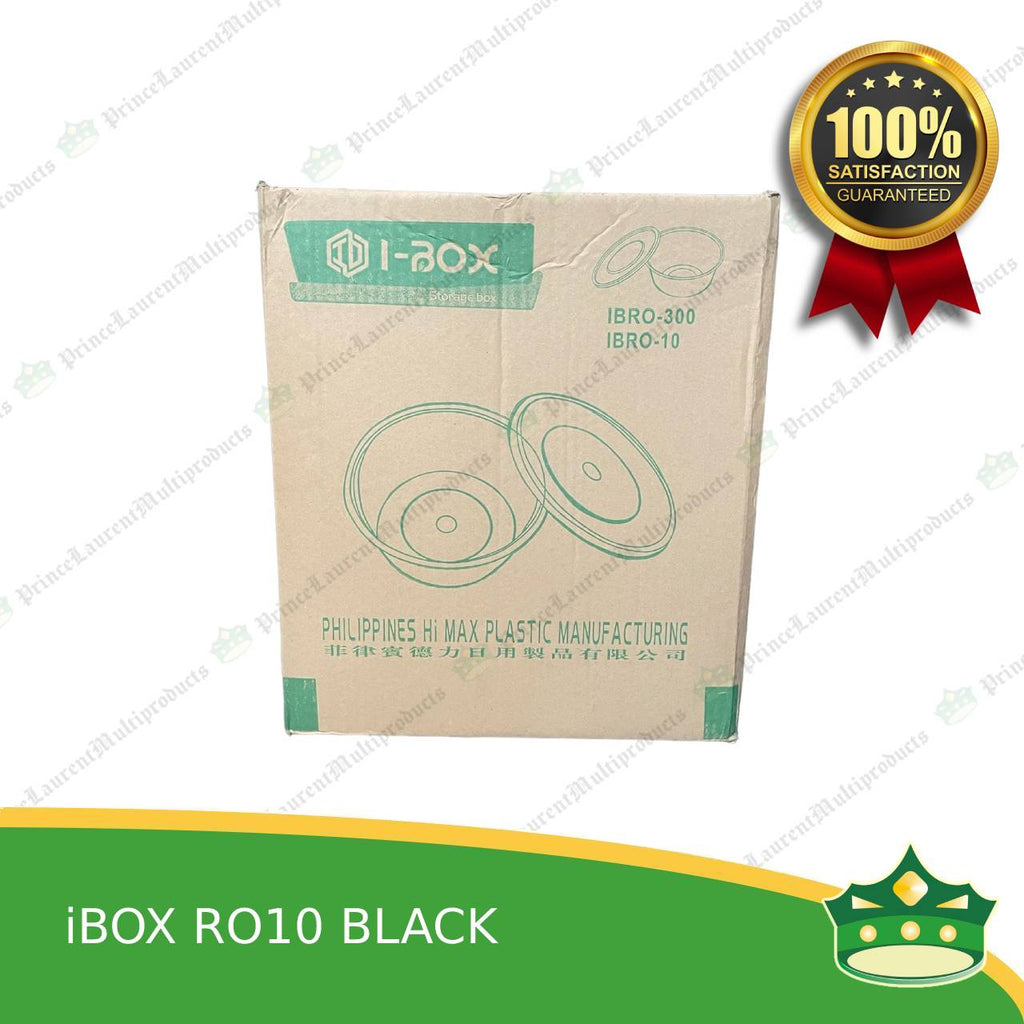 [450 pcs] IBOX brand ro10 BLACK microwavable plastic round containers take out for meals and other food products