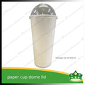 [100 pcs] dome LID 90mm diameter for paper cups 16oz or 22oz for smoothie shakes frappe cold beverages