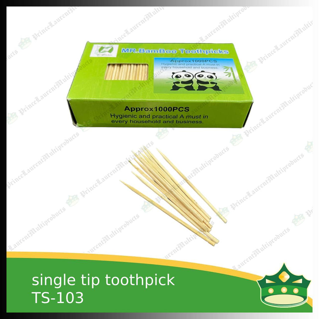 [1000 pcs] bamboo toothpick single tip for hygiene and practicality use in household or restaurant