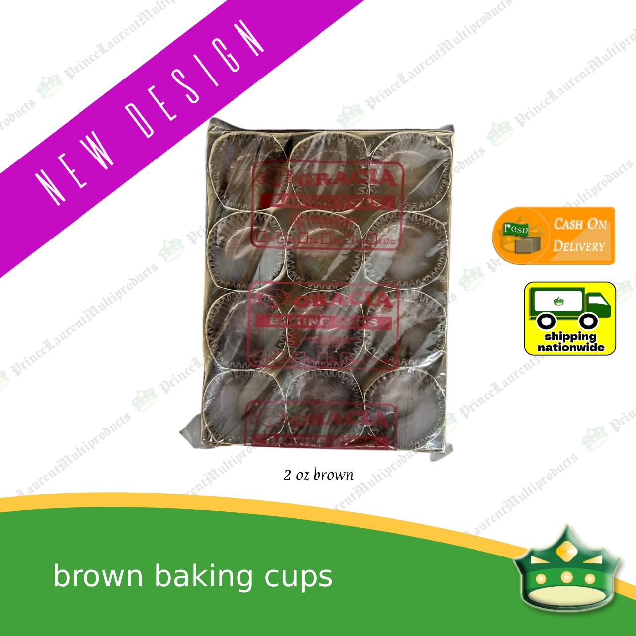 [1 pack] glassine cupcake liner baking cup BROWN for pastries,  tarts, cupcakes, eclairs, mamon