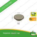 [50 pcs] bagasse sauce cup with lid for sauces and condiments