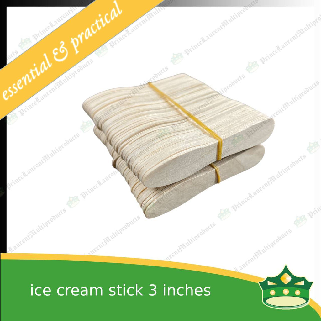 [100 pcs] wooden ice cream stick disposable biodegradable wooden ice cream spoon with or without wrap